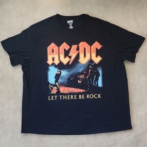 AC/DC "Let There Be Rock" Black 2XL Official Licensed Band T-Shirt Men's 2XB